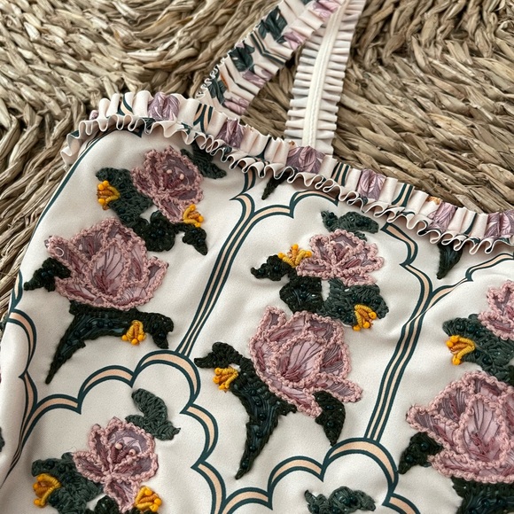 Agua Bendita Limon Peonia Aurora embroidered swimsuit - Picture 8 of 10